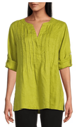 John Mark Linen Y Neck Tunic