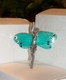 Glitter Winged Pewter Fairy w/ Teal Wings