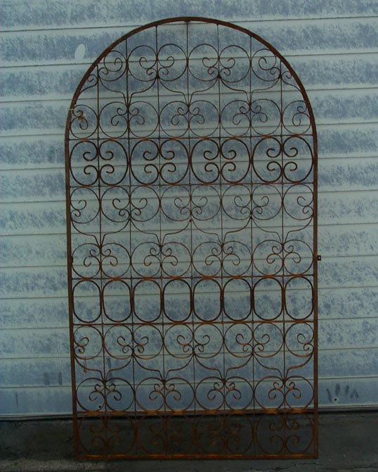 Heavy Wrought Iron Arched Wall Hanging