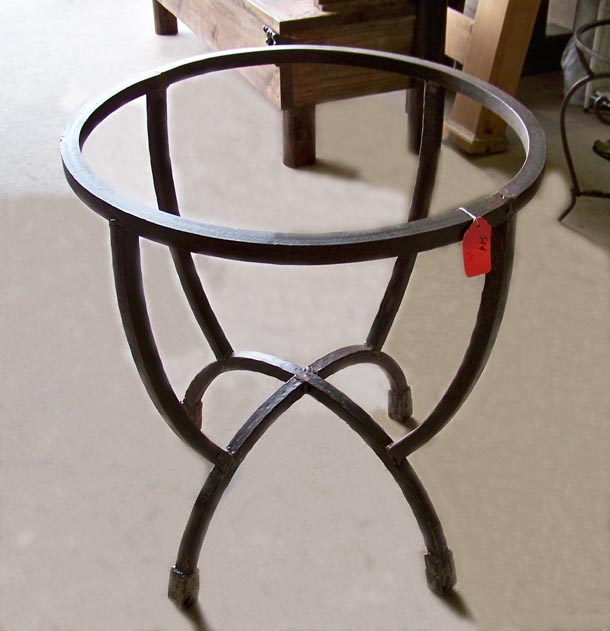 Small Custom Wrough Dining t Iron Table Base