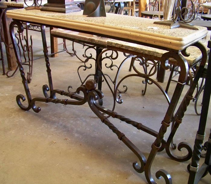 Wrought Iron Console Table Twisted Iron Console Base