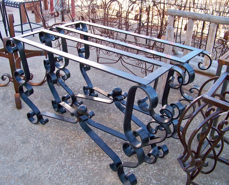 Wrought Iron Console Flat Iron Console Table Bases
