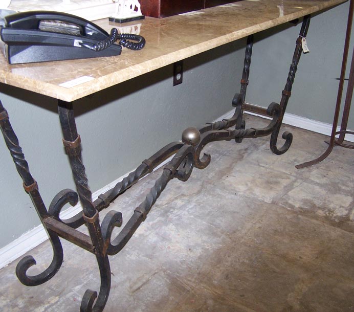 Wrought Iron Sofa Table Base Baci Living Room