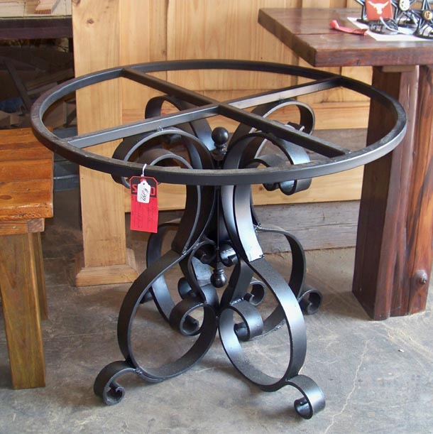 Wrought Iron Dining Table Base Heavy Flat Iron Pedestal Table Base w