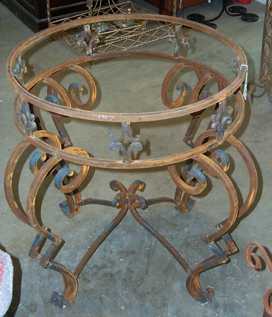 Wrought Iron Table Base Wrought Iron Kitchen Table Base w/ Diamonds