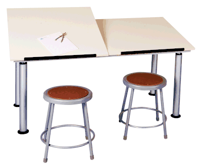 DIVERSIFIED WOODCRAFTS ALTD-2 Adaptable Drawing Table