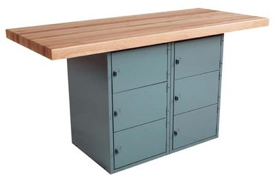 DIVERSIFIED WOODCRAFTS 2-Station Workbench w/0 vises (Quick Ship)-18 Wt-115/105