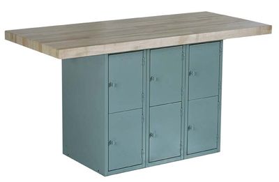 DIVERSIFIED WOODCRAFTS 2-Station Workbench w/0 vises (Quick Ship)