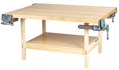 DIVERSIFIED WOODCRAFTS 4-Station Workbench w/4 vises (Quick Ship)
