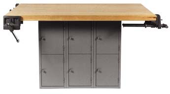 DIVERSIFIED WOODCRAFTS 4-Station Workbench w/vises (Quick Ship)