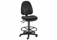 Alvin Black High Back Drafting Height Monarch Chair
