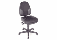 Alvin Black High Back Office Height Monarch Chair with Leather Accents