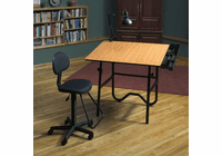 Alvin CC Series Creative Center Black Base with Drafting Chair and Lamp
