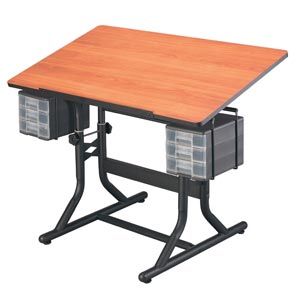 Alvin CraftMaster Art, Drawing, and Hobby Table White Base with Maple Woodgrain Top