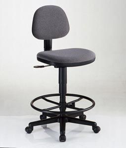 Alvin® Black Comfort Economy Drafting Height Task Chair