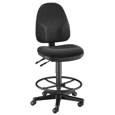 Alvin Black High Back Drafting Height Monarch Chair