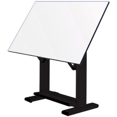 Alvin® Elite Table, Black Base White Top 37.5