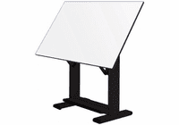 Alvin Elite Table, Black Base White Top 37.5" x72"
