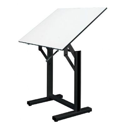 Alvin® Ensign Table, Black Base White Top 31