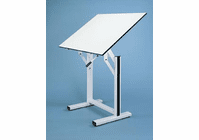 Alvin Ensign Table, White Base White Top 31" x 42"