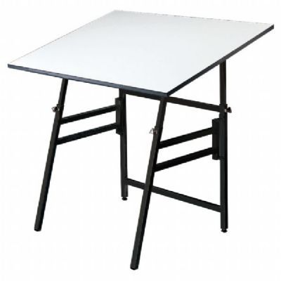 Alvin® Professional Table, Black Base White Top 31