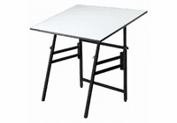 Alvin Professional Table, Black Base White Top 24" x 36"