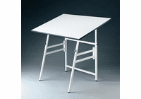 Alvin Professional Table, White Base White Top 24" x 36"
