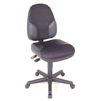 Alvin® Black High Back Office Height Monarch Chair with Leather Accents