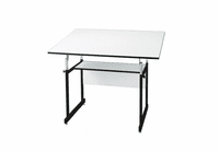 Alvin WorkMaster Jr. Table, Black Base White Top 36" x 48"