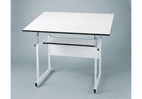 Alvin WorkMaster Jr. Table, White Base White Top 36" x 48"