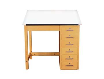 DIVERSIFIED WOODCRAFTS Art/Drafting Table - 36x24x30-1/4 - 6 drawer