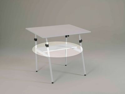 Berkeley Classic Combo PRO Black Base with 30x42" White top with Shelf Unit