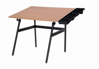 Berkeley Classic Mini Combo includes Black Base and Cherrywood 30x42" Top, with Side Tray