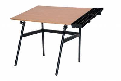 Berkeley Classic Mini Combo includes Black Base and Cherrywood 30x42" Top, with Side Tray