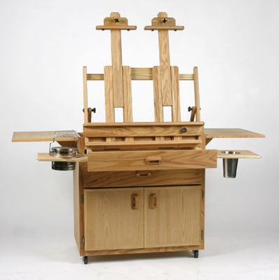 BEST Caitlin Taboret with 2 Attached Table Top Easels - Click to enlarge