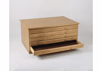 BEST Oak Art Flat File Package - 8 Drawers plus Cap & Base