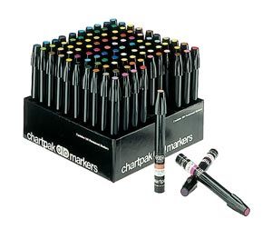 Chartpak Marker Set 100Pc W/Caddy