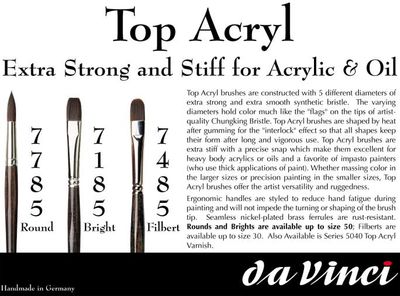 da Vinci Top Acryl Brown Fiber Bright-7185