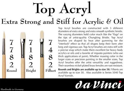 da Vinci Top Acryl White Fiber Round-7782