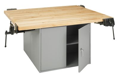 DIVERSIFIED WOODCRAFTS 4-Station Workbench w/vises (Quick Ship)-41 Wt-220/120/180