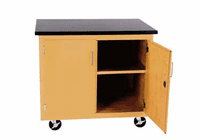 DIVERSIFIED WOODCRAFTS Enclosed Mobile Demonstration Cabinet