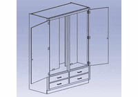 DIVERSIFIED WOODCRAFTS General and Tool Storage Cabinet