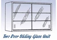 DIVERSIFIED WOODCRAFTS Glass Sliding Door Unit - Wall Mounted Cabinet