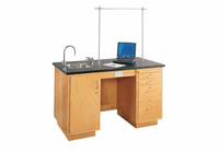 DIVERSIFIED WOODCRAFTS Instructor's Demo Bench - epoxy resin top