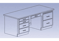 DIVERSIFIED WOODCRAFTS Instructor's Desk-41