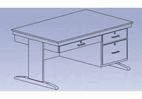 DIVERSIFIED WOODCRAFTS Instructor's Desk - adjustable