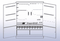 DIVERSIFIED WOODCRAFTS Machine Shop Tool Storage Cabinet