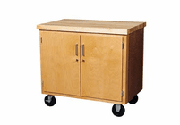 DIVERSIFIED WOODCRAFTS Mobile Storage Cabinet - 2 doors