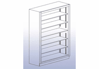 DIVERSIFIED WOODCRAFTS Open Shelf Storage Unit - 84"H-54