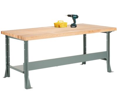 DIVERSIFIED WOODCRAFTS Shain Steel Workbench - 1-3/4" M-11